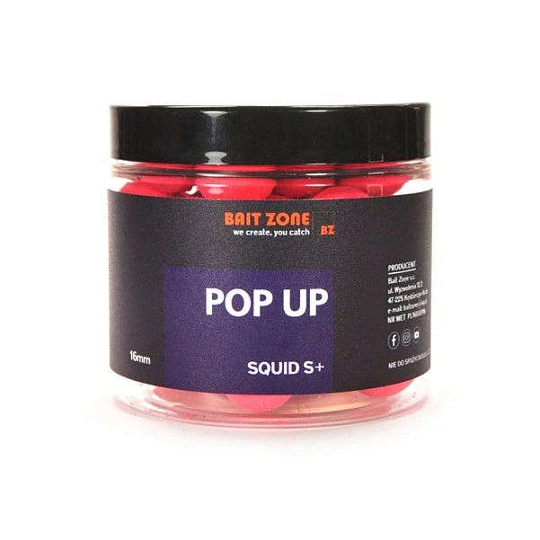 Bait Zone Pop Up Boilies Squid S+ 16 мм / 250 мл
