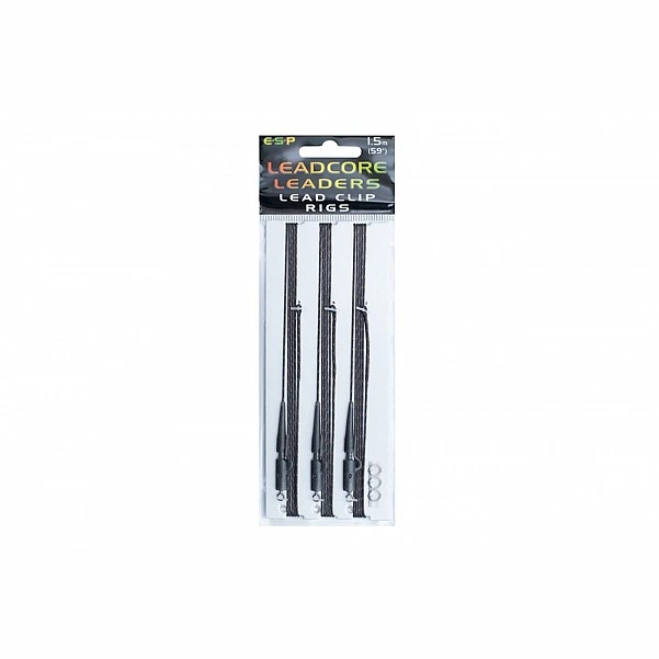 ESP Leadcore Leader Lead Clip 1,5m 3szt. Choddy Silt (ciemnoszary)