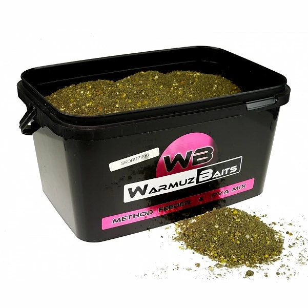 WarmuzBaits Method Feeder & PVA Mix  -  Skorupiaki 3kg wiaderko