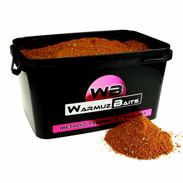 WarmuzBaits Method Feeder & PVA Mix  - Eper Krémcsomagolás 3kg-os vödör - MPN: 66763 - EAN: 5902537370791