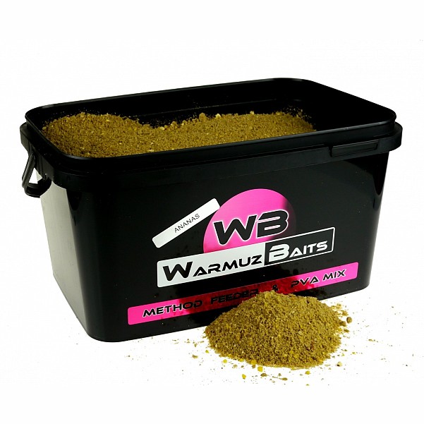 WarmuzBaits Method Feeder & PVA Mix  - Ananasaspakavimas 3 kg kibirėlis - MPN: 66765 - EAN: 5902537370807