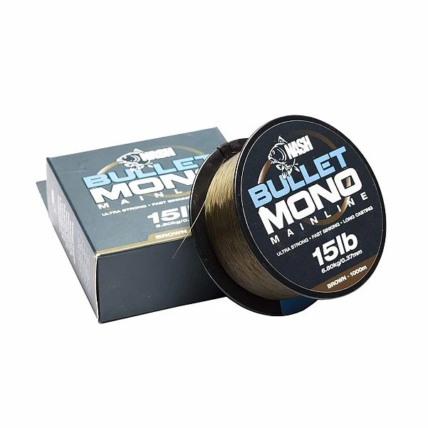 Nash Bullet Mono 15lb (0,37mm) / hnědý / 1000m