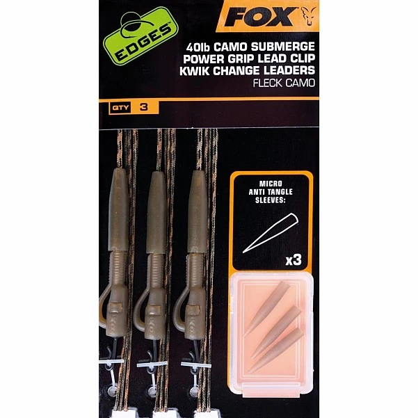 Fox Submerge Camo Power Grip Lead Clip Kwik Change Kit 30lb