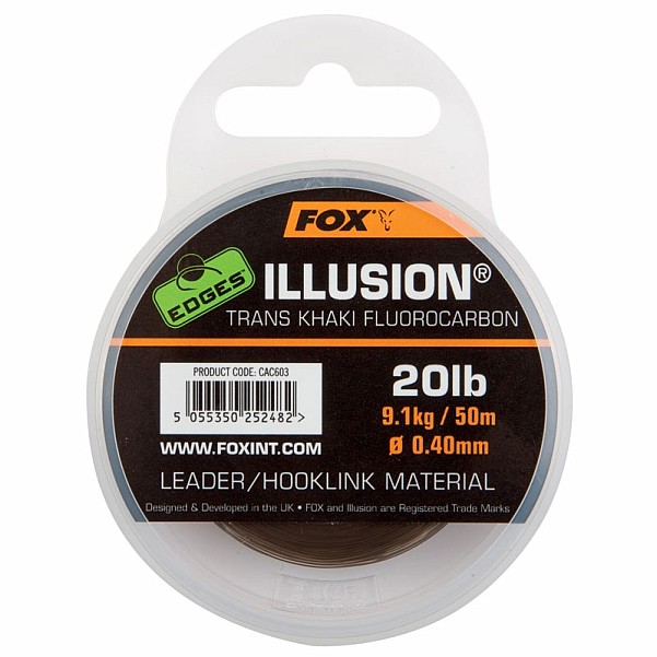 Fox Edges Illusionśrednica/wytrzymałość 20 lb - 0,40mm - MPN: CAC603 - EAN: 5055350252482