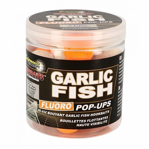 Starbaits Performance FLUO Pop-Ups - Garlic Fish 20 mm