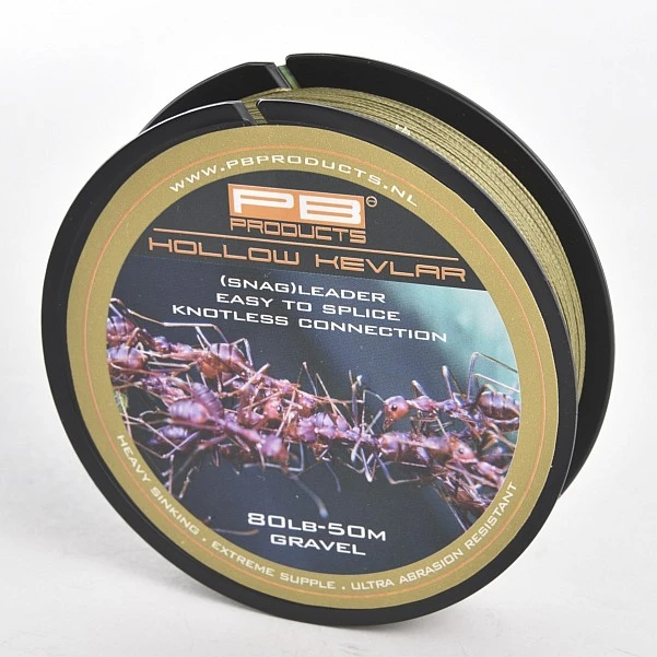PB Hollow Kevlar Braid Gravier / marron