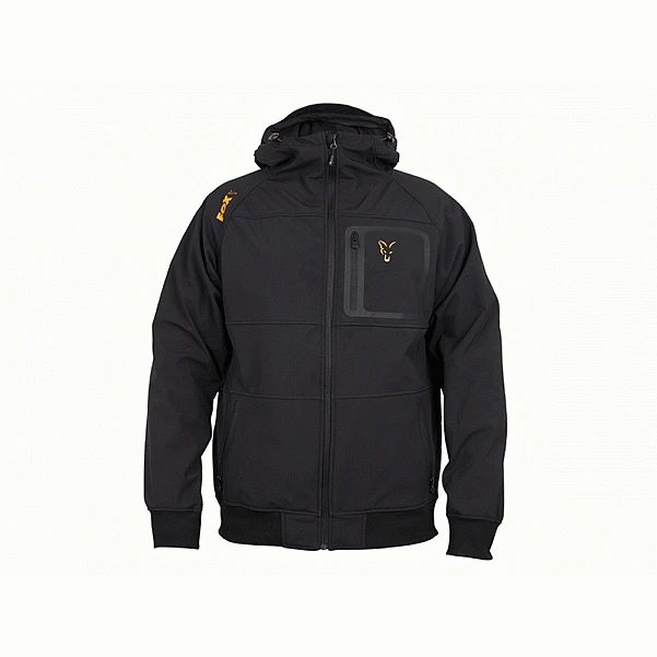 Fox Collection Black Orange Shell Hoody L
