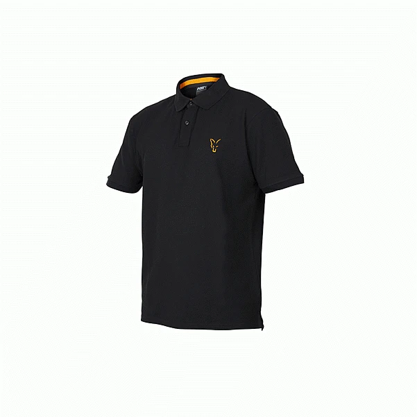 Fox Collection Black Orange Polo Shirt M
