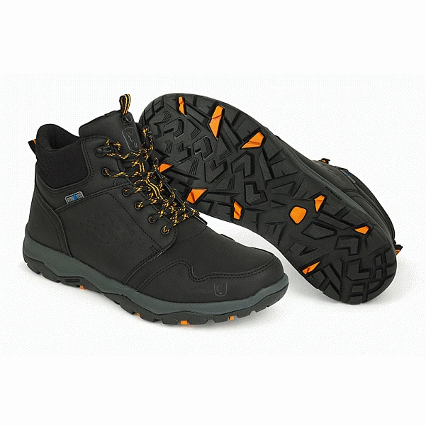 Fox Collection Black & Orange Mid Boots Size 7 UK / 41 EU