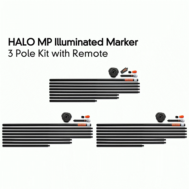 Fox Halo Iluminated Marker Pole Kit 3 vienetai su pulteliu