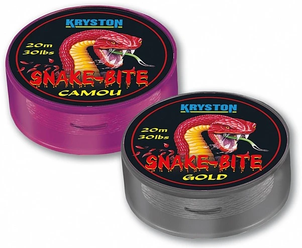 Kryston SNAKE-BITE Coated Hooklink 20 lb / Camou