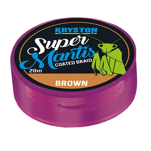 Kryston Super MANTIS Coated Braid 15 lb / Gravel Brown