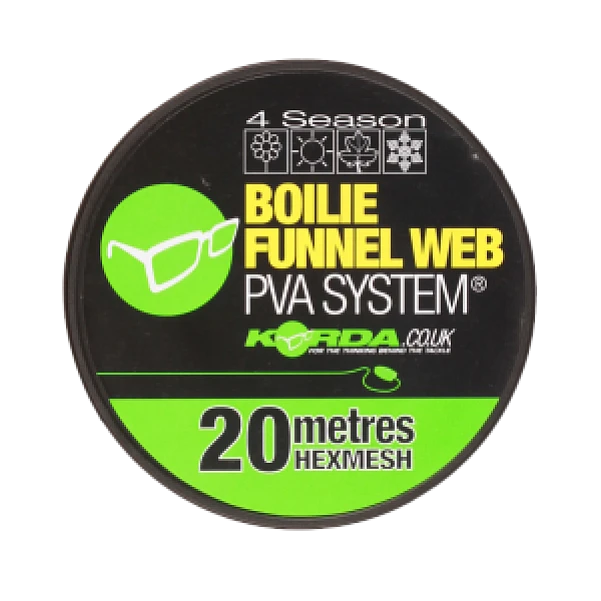 Korda Boilie Funnel Web 4 Seasons 25mm / 20m refill 25mm / 20m (Hexmesh)