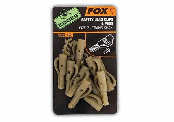 Fox Edges Lead Clips + Pegs 10 piezas