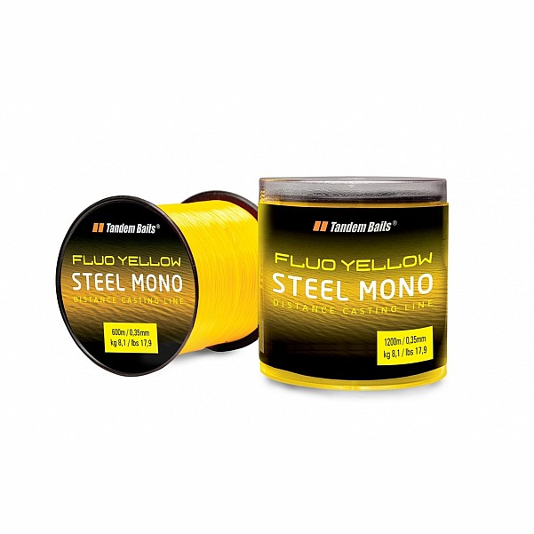 Tandem Baits Steel Mono Fluo Yellow - Pagrindinė valasilgio 600 m / 0,30 mm - MPN: 03019 - EAN: 5907666685709
