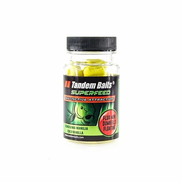 TandemBaits SuperFeed Fluo Mini Dumbells Floating  - Vanilie de Cocos gantere mini / 30g