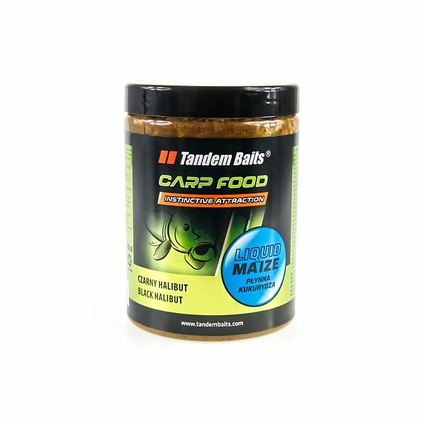 TandemBaits Carp Food Liquid Maiz  - Czarny Halibut 1000ml