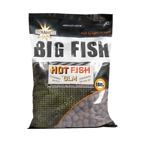 DynamiteBaits BIG FISH Boilies - Hot Fish & GLM 15 мм / 1,8 кг