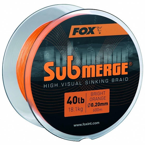 Fox Submerge Sinking Braid Mainline Bright Orangewytrzymałość/szpula 25lb/300m - MPN: CBL020 - EAN: 5056212134007