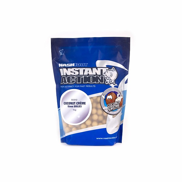 NEW Nash Instant Action Coconut Creme Bottom Bait 1 kgsize 15 mm / 1 kg - MPN: B3512 - EAN: 5055108835127