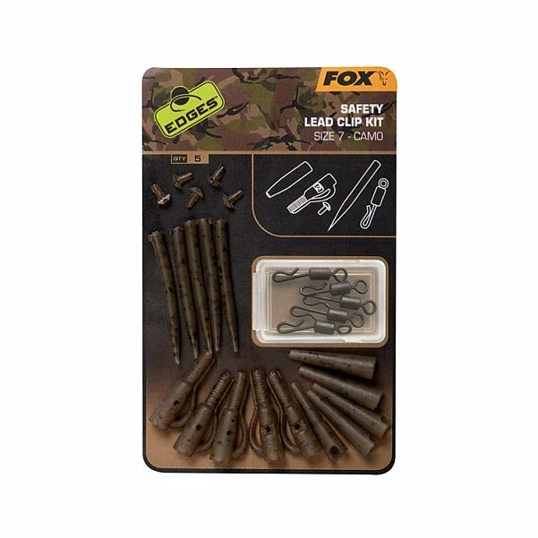 Fox CAMO Safety Lead Clips Kit 5 sztuk