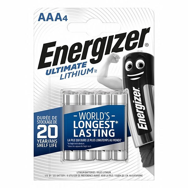 Energizer  - Ultimate Lithium AAA baterijos - 4 vnt. pakuotė (blisteris) - EAN: 7638900289817