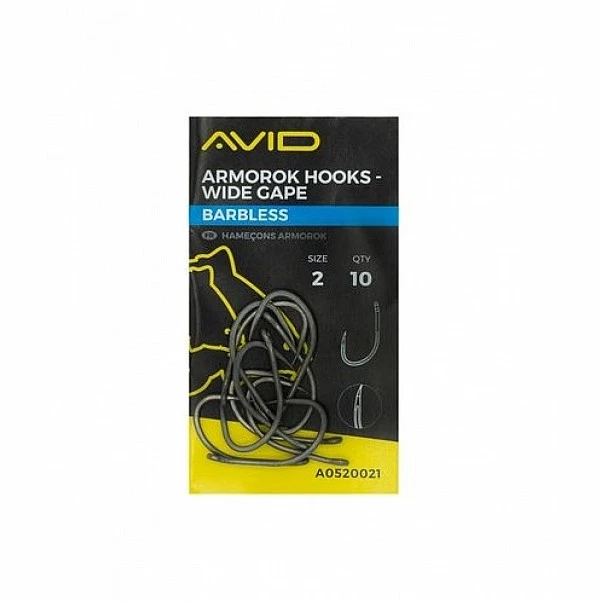 Avid Carp Armorok Wide Gape Barbless Hooks   2