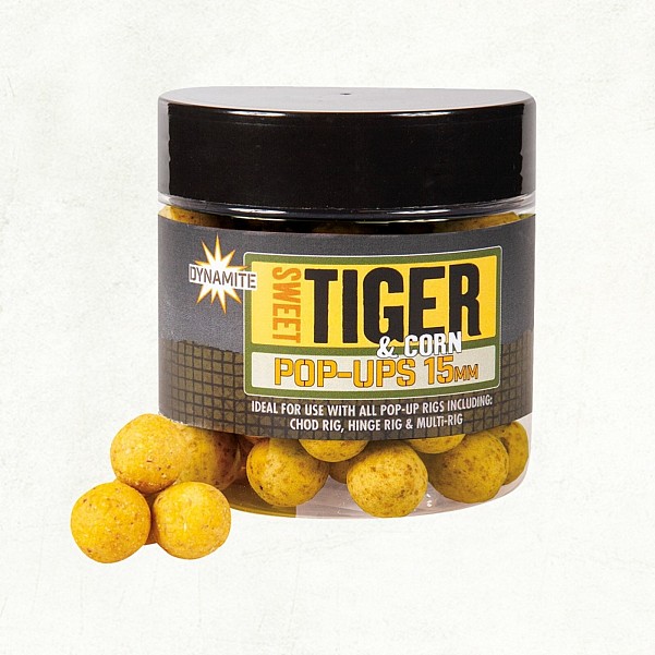 DynamiteBaits Pop-Ups - Sweet Tiger & Corn velikost 15 mm - MPN: DY1015 - EAN: 5031745224203