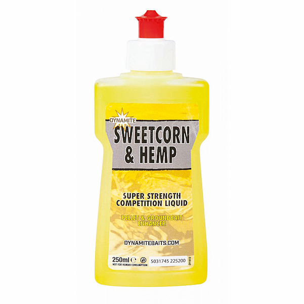 DynamiteBaits XL Sweetcorn&Hemp Liquid   embalaje 250ml - MPN: DY1632 - EAN: 5031745225644