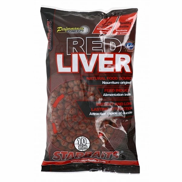 Starbaits Performance Boilies - Red Liver 10 mm / 1kg