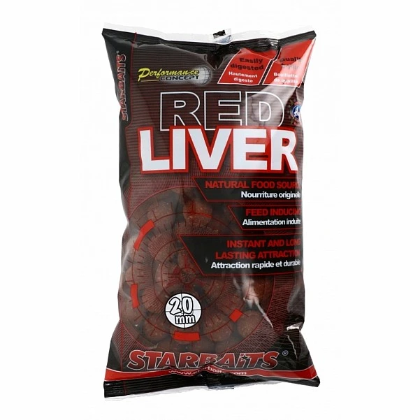 Starbaits Performance Boilies - Red Liver 20 mm / 1kg