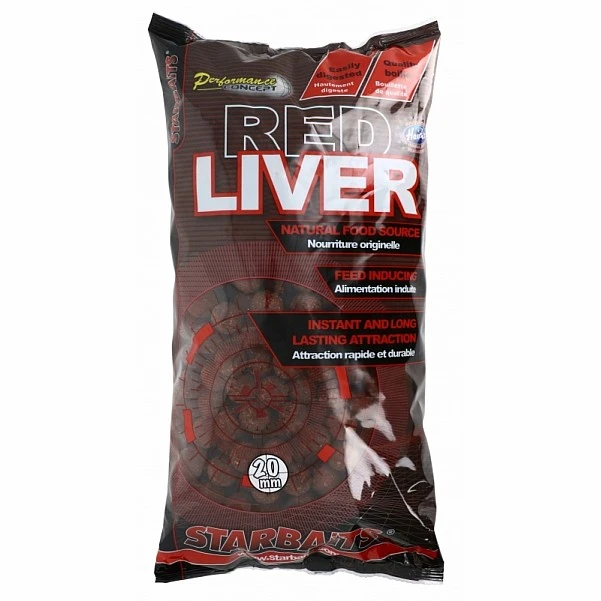 Starbaits Performance Boilies - Red Liver 20 mm / 2,5kg