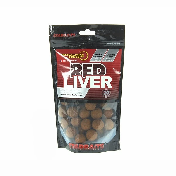 Starbaits Performance Boilies - Red Liver 20 mm / 0,2kg