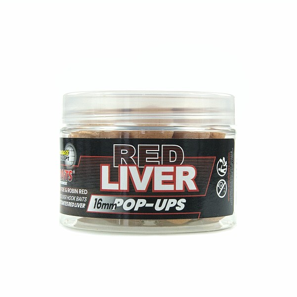 Starbaits Performance Pop Ups - Red Liver taille 16mm/50g - MPN: 82379 - EAN: 3297830823795