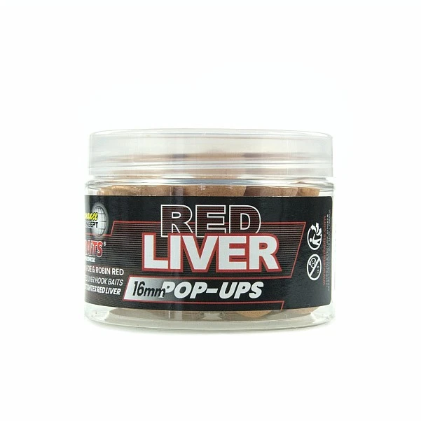 Starbaits Performance Pop Ups - Red Liver  16mm/50g
