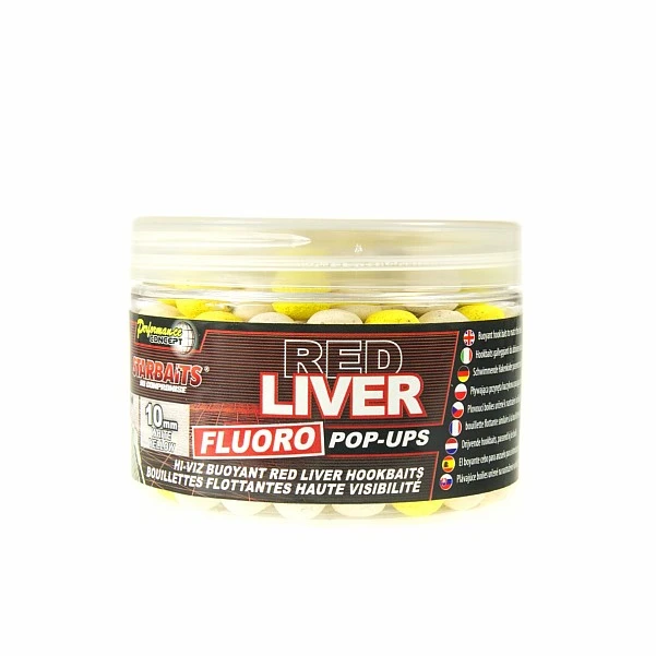 Starbaits Performance Fluo Pop Ups - Red Liver 10 mm
