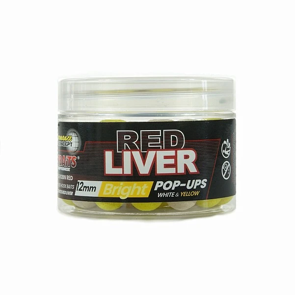 Starbaits Performance Fluo Pop Ups - Red Liver 12mm/50g