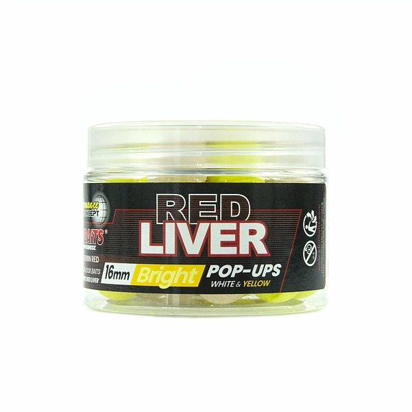 Starbaits Performance Fluo Pop Ups - Red Liver 16mm/50g
