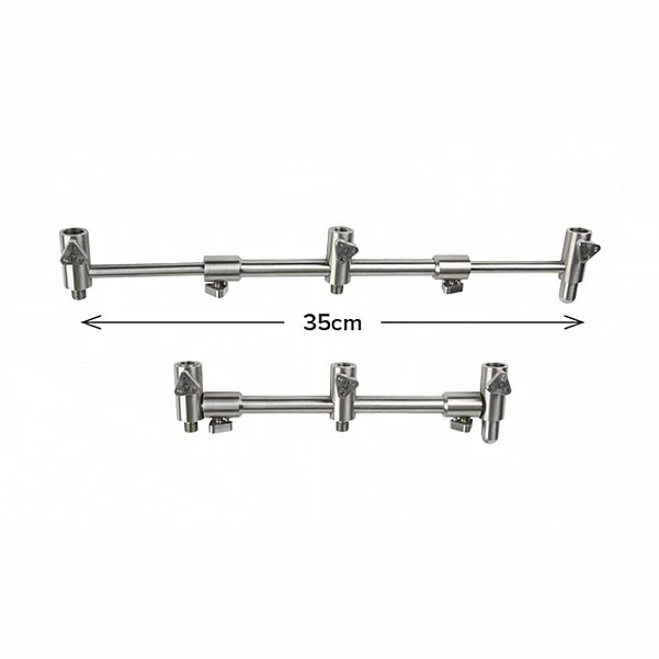 Carp Spirit INOX 300 Adjustable 3 Rod Buzz Bar  pour 2/3 de canne à pêche (20.2-35 cm)