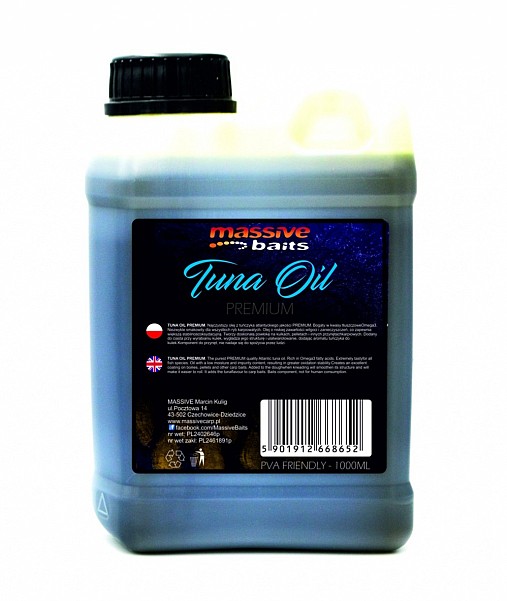 MassiveBaits Tuna Oil Premiumobal 1000 ml - MPN: LQ035 - EAN: 5901912668652