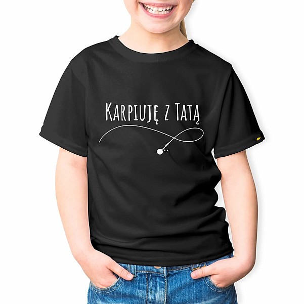 Rockworld Karpiuję z Tatą - T-shirt enfant noirtaille 106/116 - EAN: 200000058159