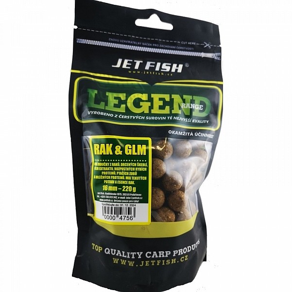 Jetfish Legend Boilie - Crayfish + GLMmisurare 16mm / 220g - MPN: 000475 - EAN: 00004756