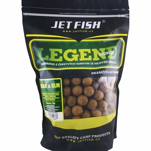 Jetfish Legend Boilie - Crayfish + GLMрозмір 20мм / 1кг - MPN: 000548 - EAN: 00005487