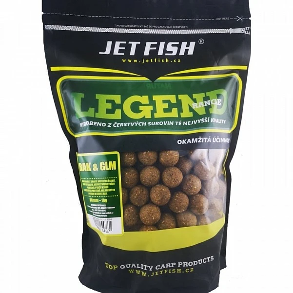Jetfish Legend Boilie - Crayfish + GLM 20мм / 1кг