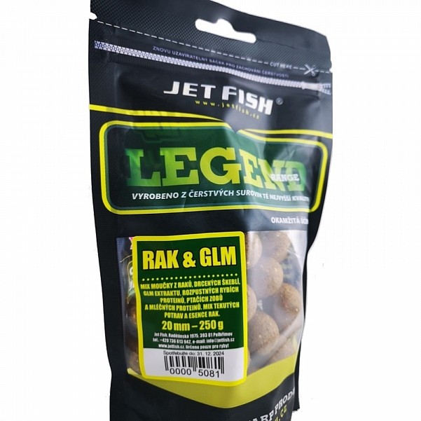 Jetfish Legend Boilie - Crayfish + GLMméret 20mm / 250g - MPN: 000508 - EAN: 00005081