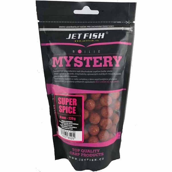 NEW Jetfish Mystery Super Spice Boilies rozmiar/opakowanie 16mm / 220g - MPN: 1003652 - EAN: 10036525