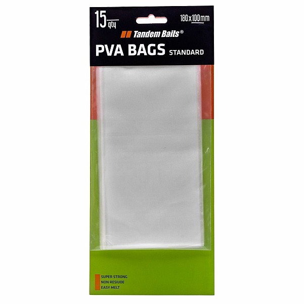 TandemBaits PVA Bagstaille 180mm x 100mm / 15 pièces - MPN: 03939 - EAN: 5907666689714