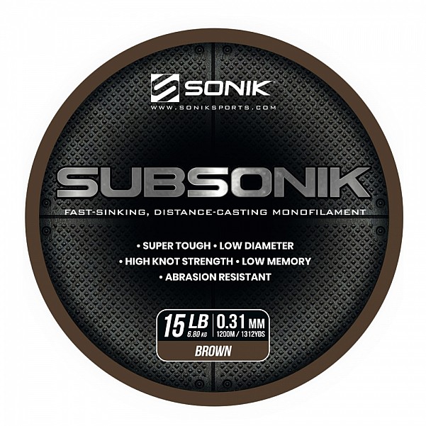 Sonik Subsonik Mono Line Browntyp 0,31mm/1200m - MPN: RC0012 - EAN: 5055279521416