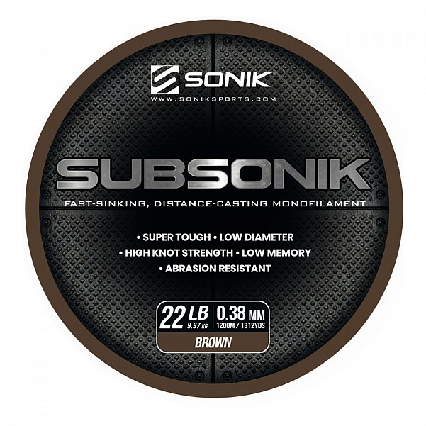 Sonik Subsonik Mono Line Browntyp 0,38mm/1200m - MPN: RC0014 - EAN: 5055279521430