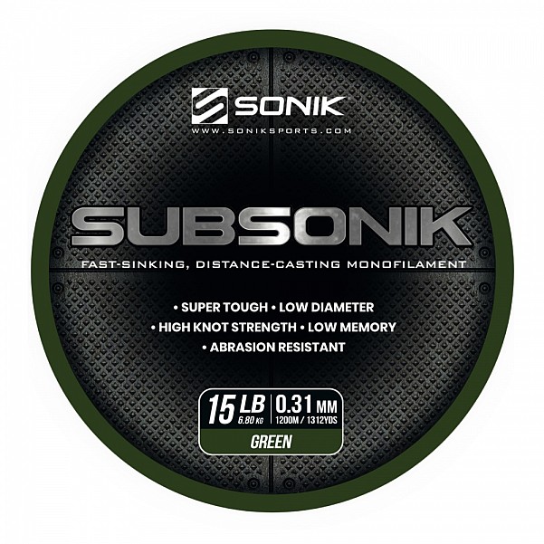 Sonik Subsonik Mono Line Green Typ 0,31mm/1200m - MPN: RC0002 - EAN: 5055279521317